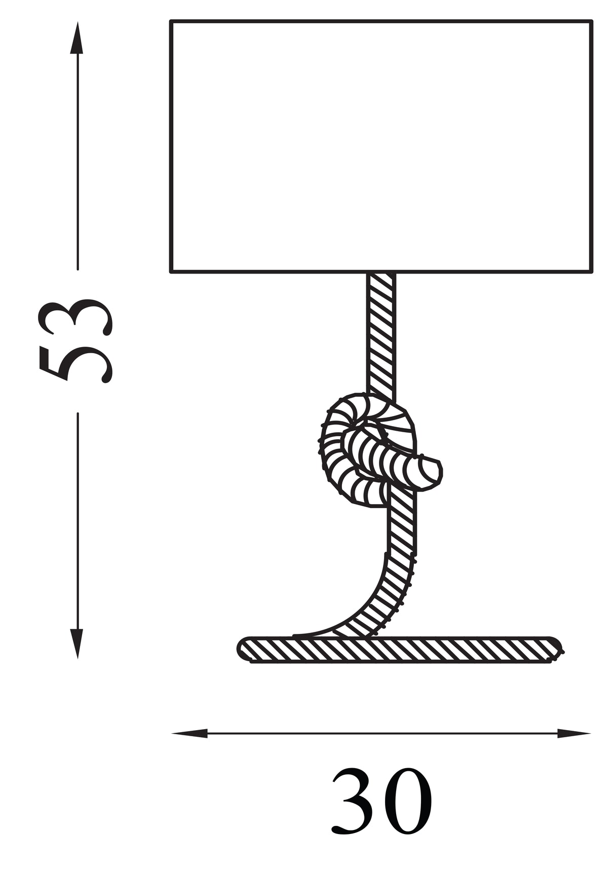 Searchlight Electric Rope 1Lt Table Lamp 78410