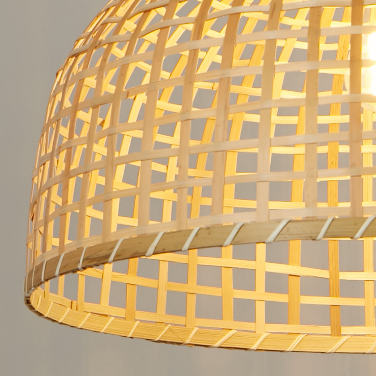 Searchlight Electric Bali Pendant - Bamboo 7867CW