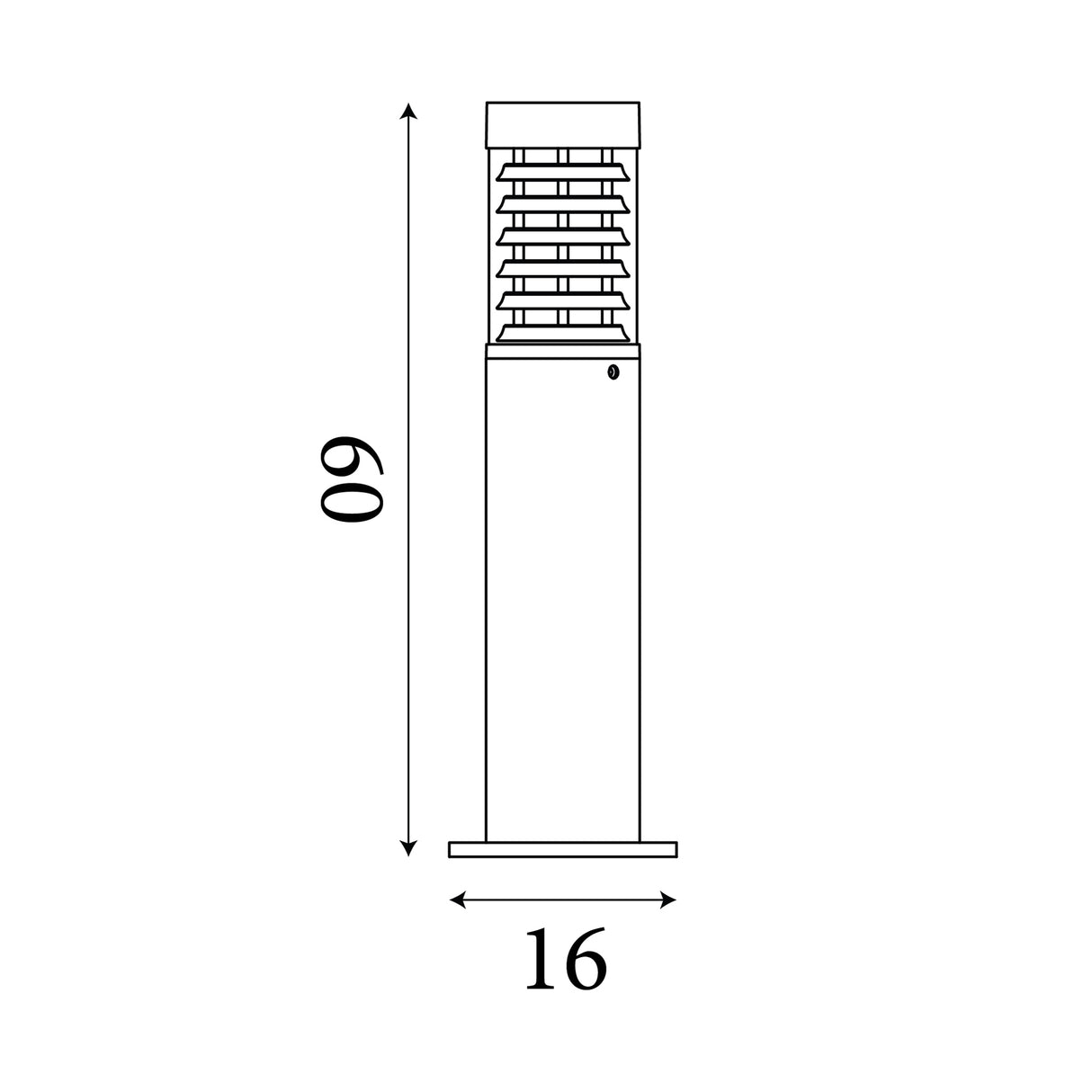 Searchlight Electric Bronx Outdoor Post- Black Metal & Polycarbonate 7900-600BK