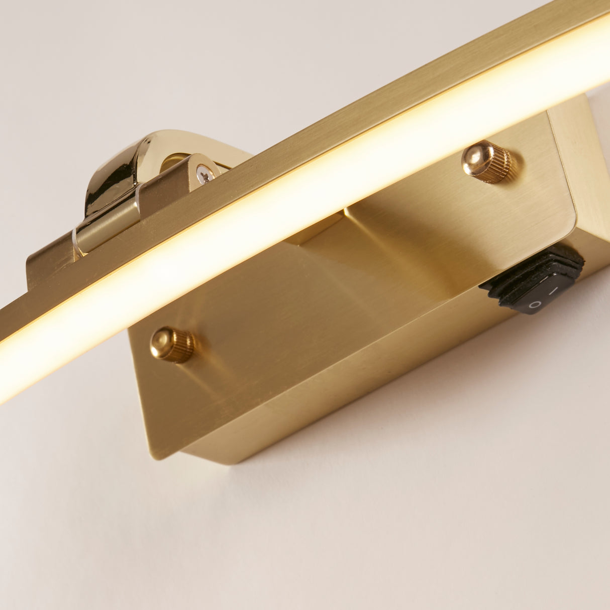 Searchlight Electric Santorini Picture Light - Satin Brass & Polished Metal 79822-50SB