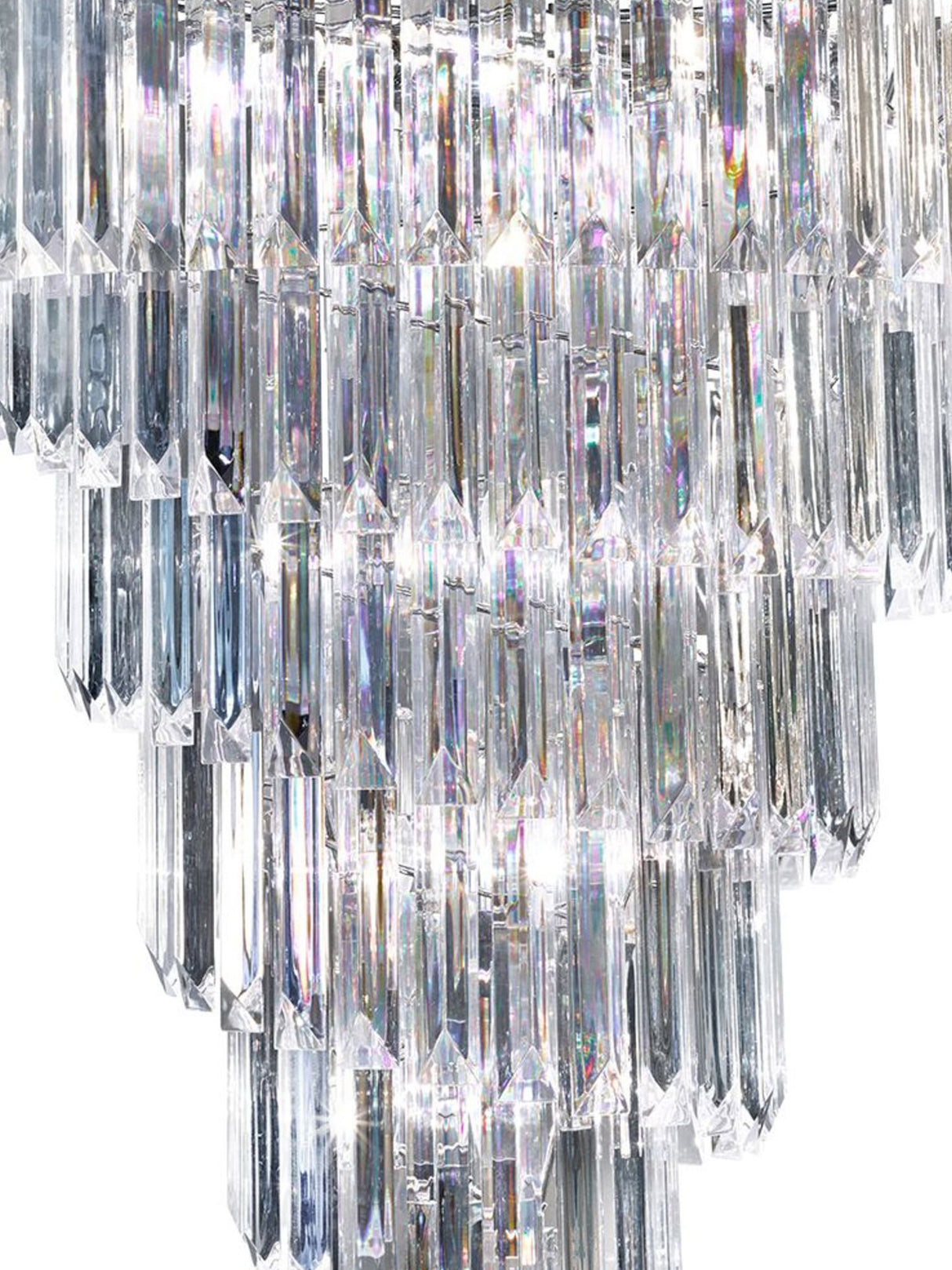 Searchlight Electric Sigma 9Lt Chandelier - Chrome Metal & Acrylic 7999-9CC