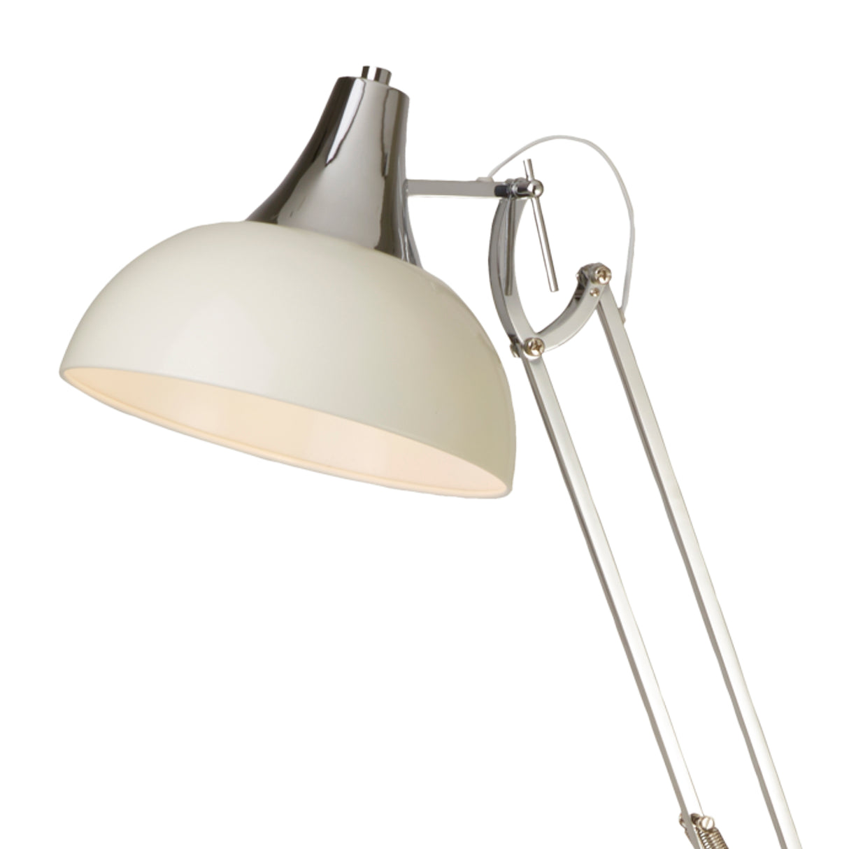 Searchlight Electric Goliath Task Lamp - Chrome & Cream Metal 8082CR
