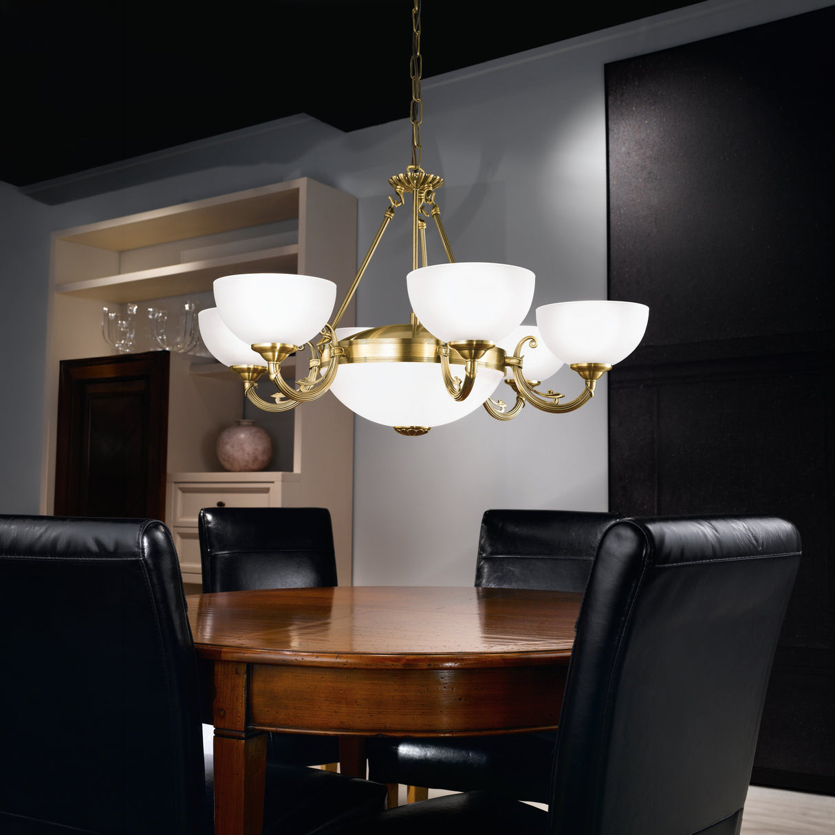 Eglo EU Savoy Cast Metal & Glass Bronzed 8-Light Pendant