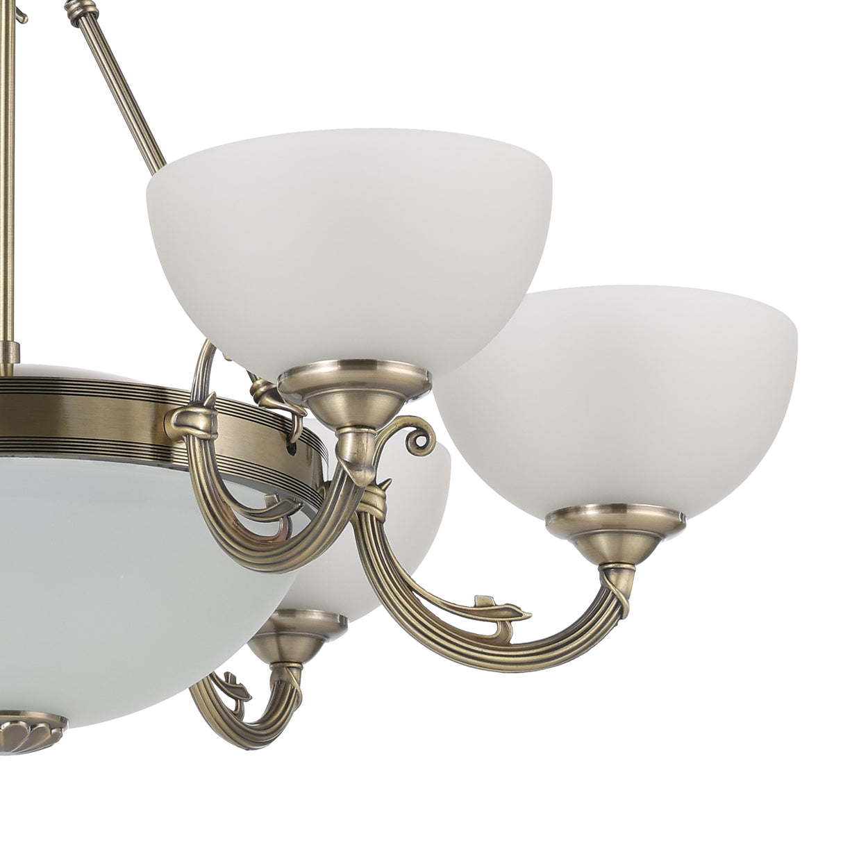 Eglo EU Savoy Cast Metal & Glass Bronzed 8-Light Pendant