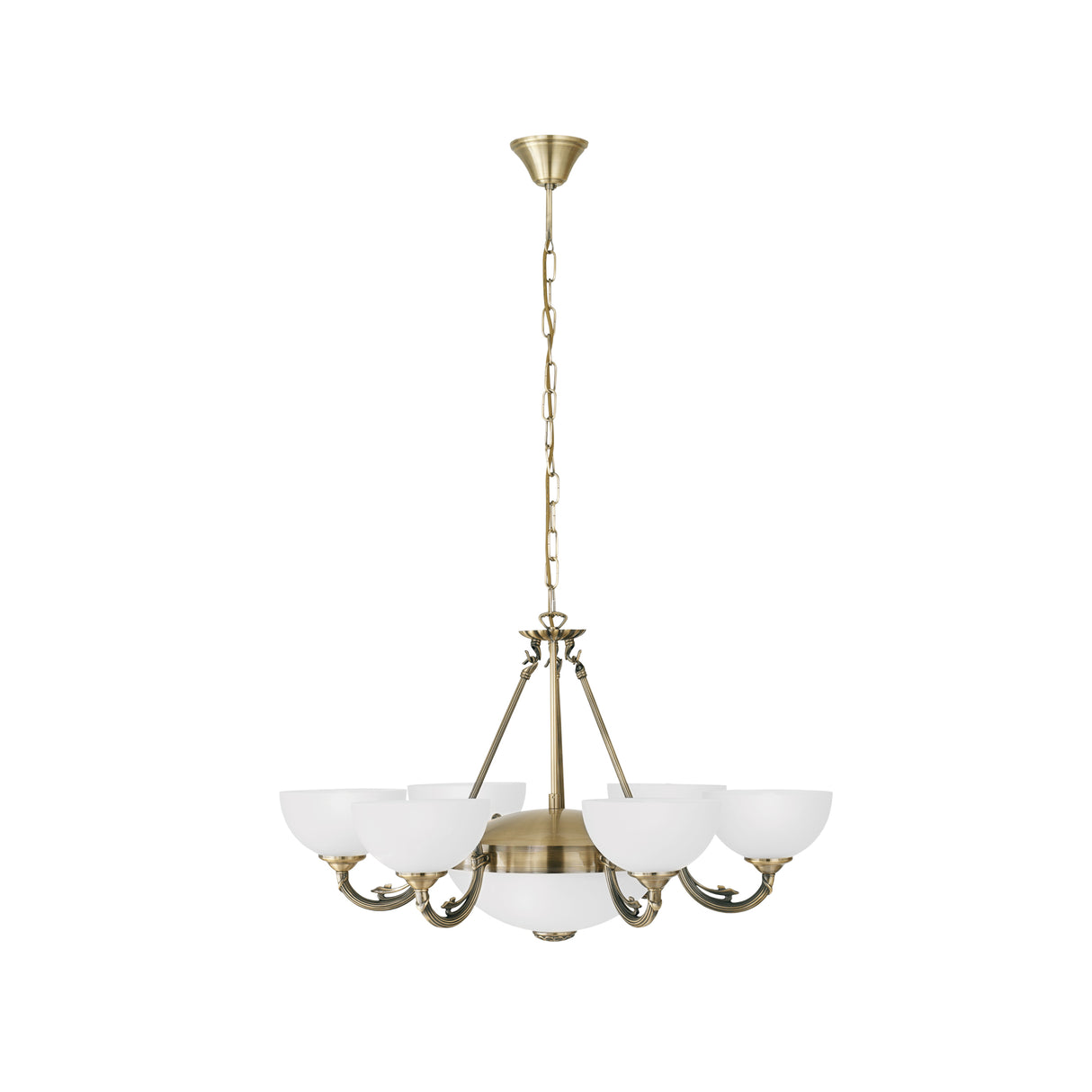 Eglo EU Savoy Cast Metal & Glass Bronzed 8-Light Pendant