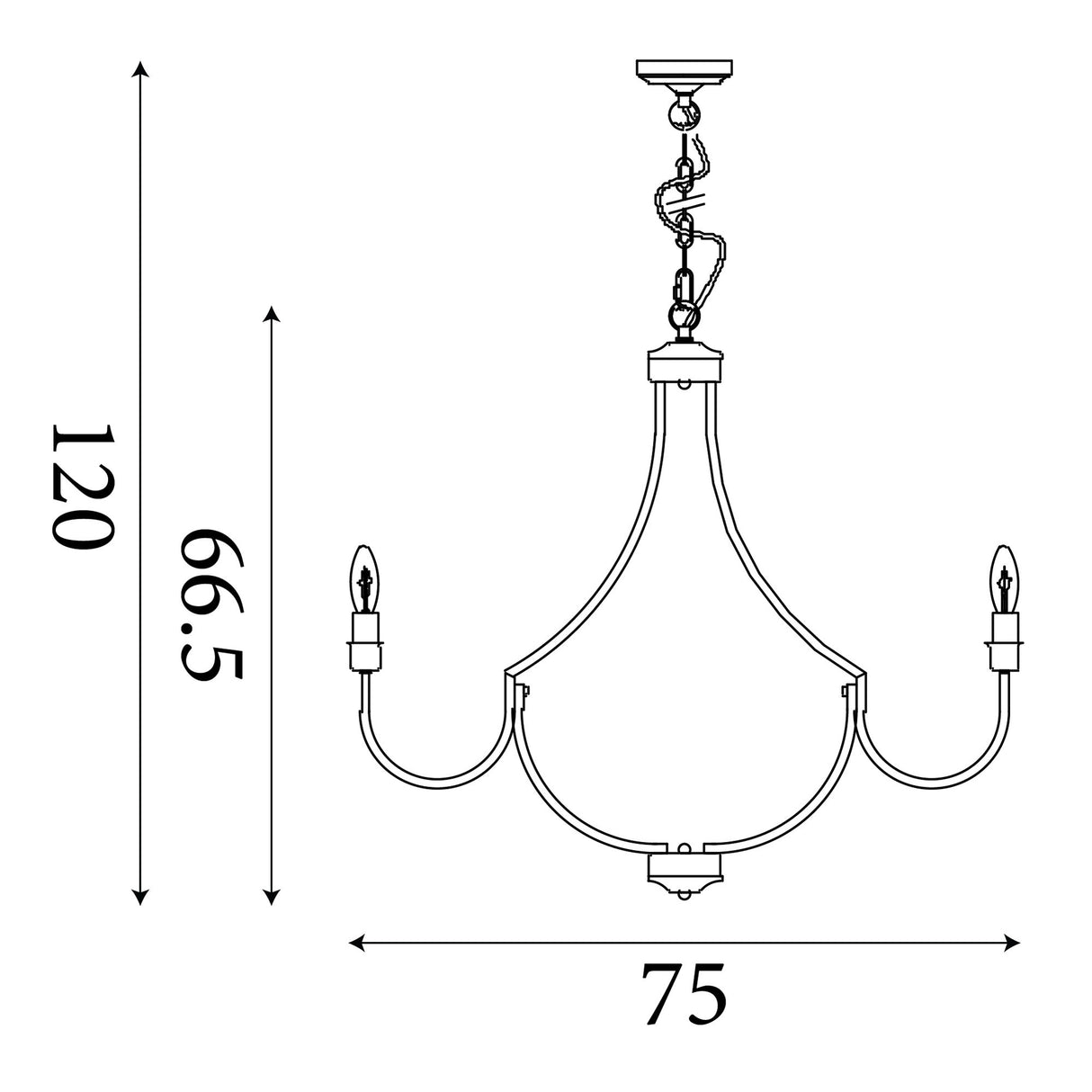 Searchlight Electric Lodge 8Lt Pendant - Satin Silver Metal 82918-8SS