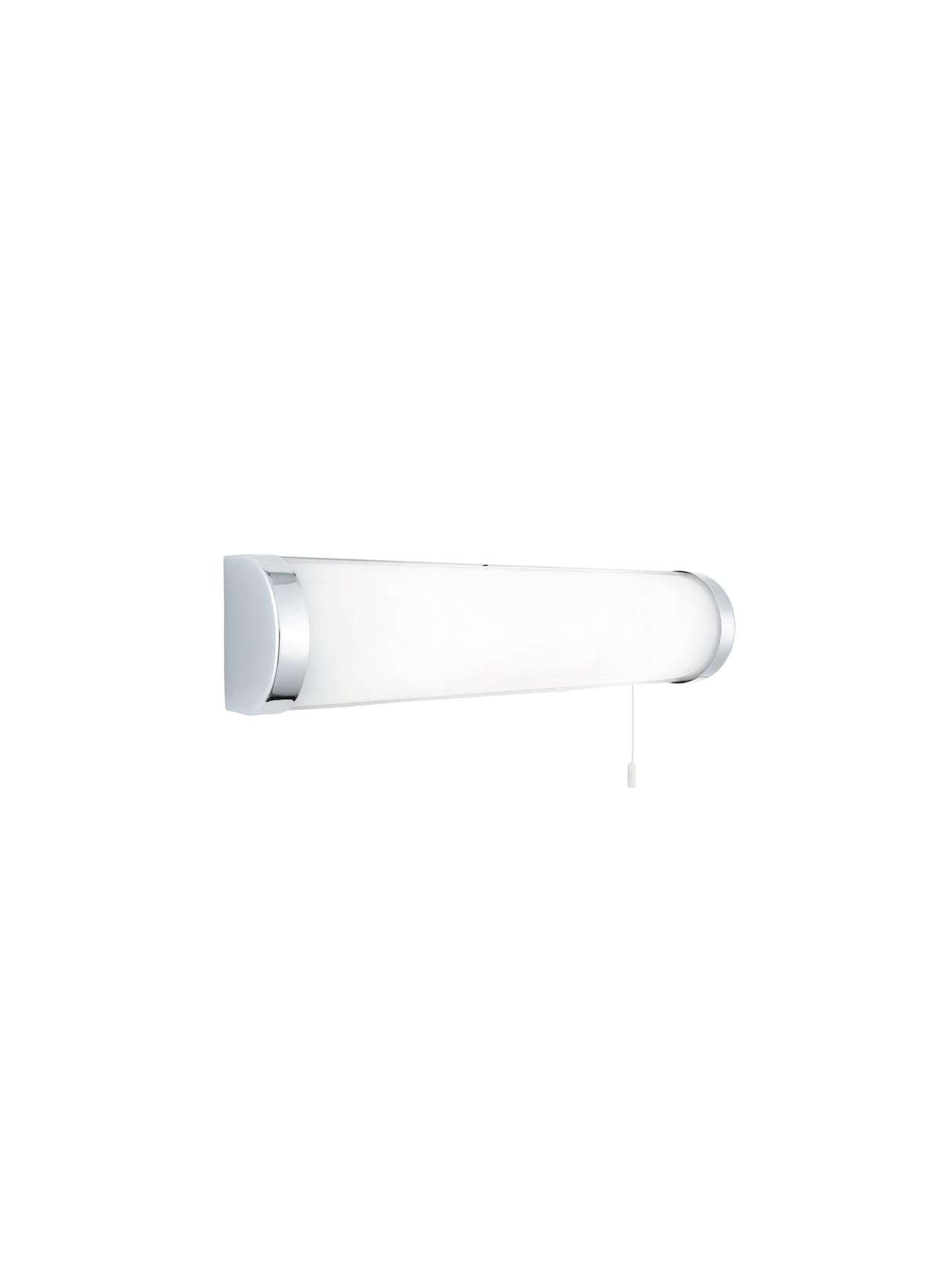Poplar 2Lt Wall Light - Chrome Metal & Opal Glass