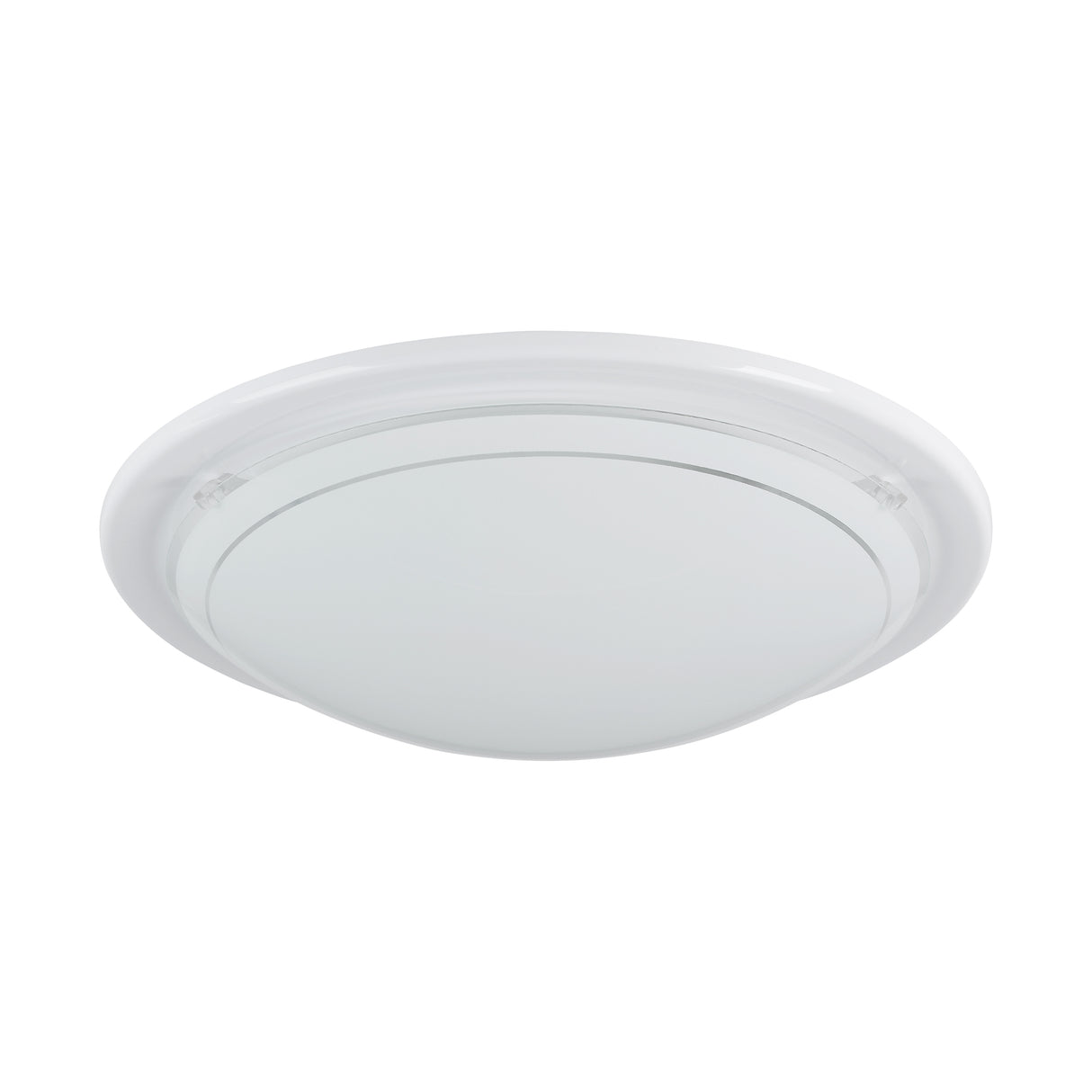 Eglo EU PLANET?1 Wall or Ceiling Light – White Steel with Painted Glass Shade, E27, Indoor Lighting