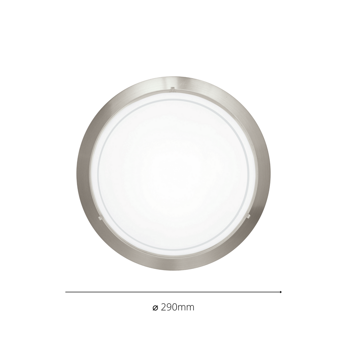 Eglo EU PLANET?1 Wall or Ceiling Light – Satin Nickel Steel with Painted Glass Shade, E27, Indoor Lighting