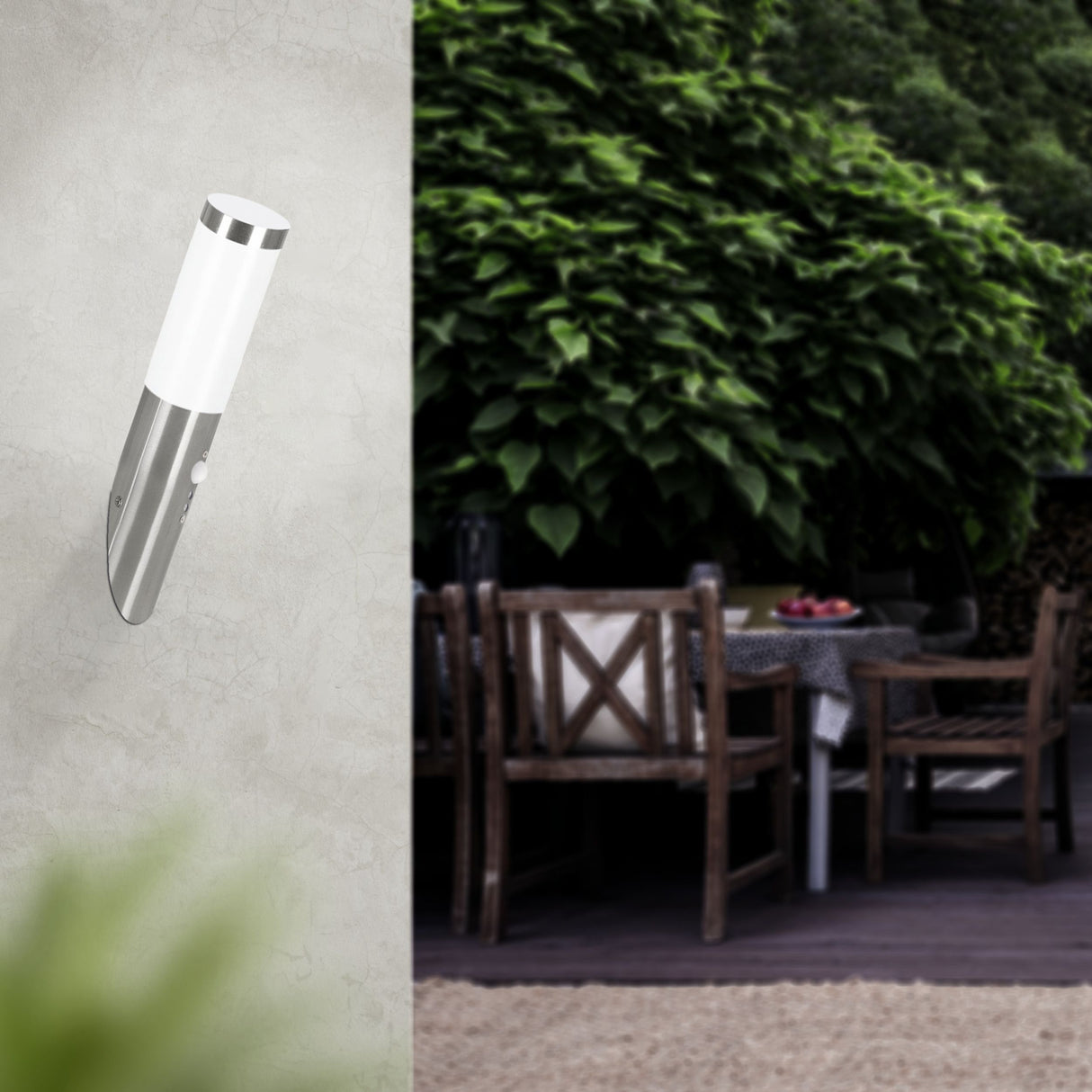 Eglo EU Helsinki Outdoor Wall Light with Motion Sensor, Stainless Steel