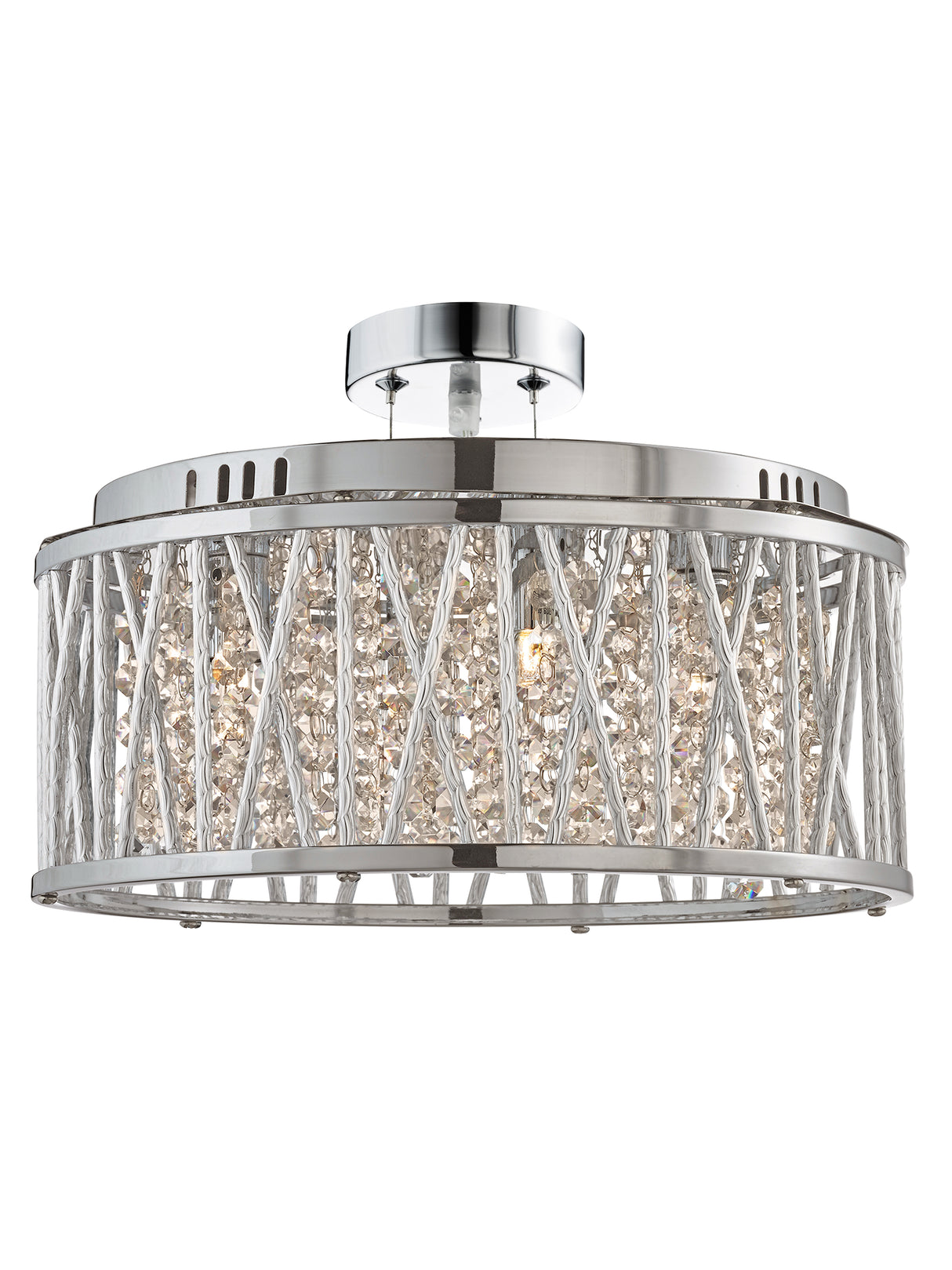 Elise 5Lt Pendant/Semi-Flush - Chrome & Crystal
