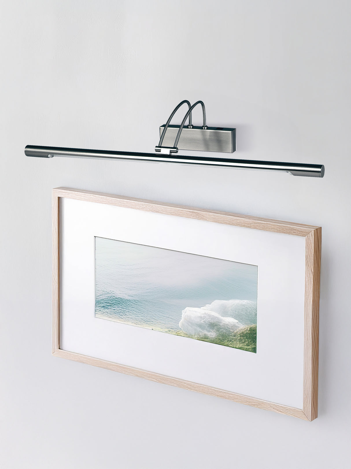 Searchlight Electric Majorca Picture Light - Satin Silver Metal 8343SS