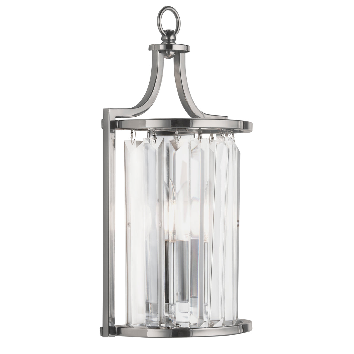 Victoria Wall Light - Chrome Metal & Clear Crystal