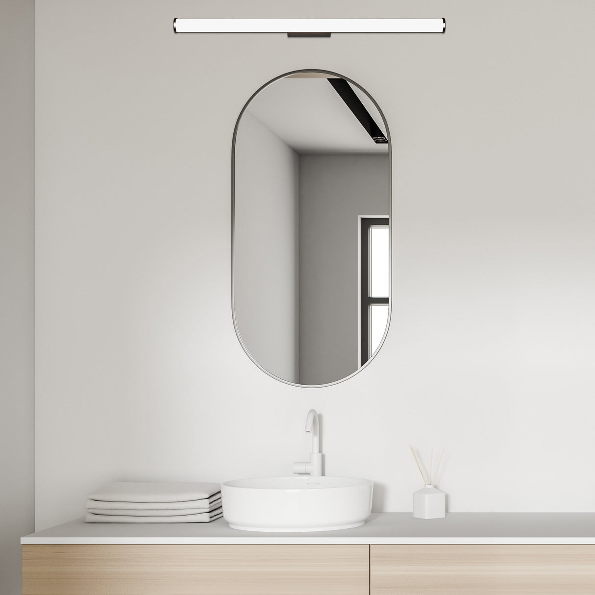Searchlight Electric Veritas Bathroom Wall or Ceiling - Chrome & Opal Polycarb 86431-90