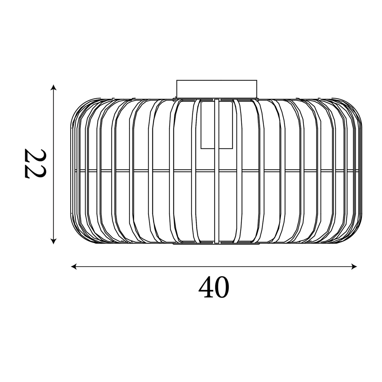 Searchlight Electric Crib Flush - Matt Gold Metal 86560GO
