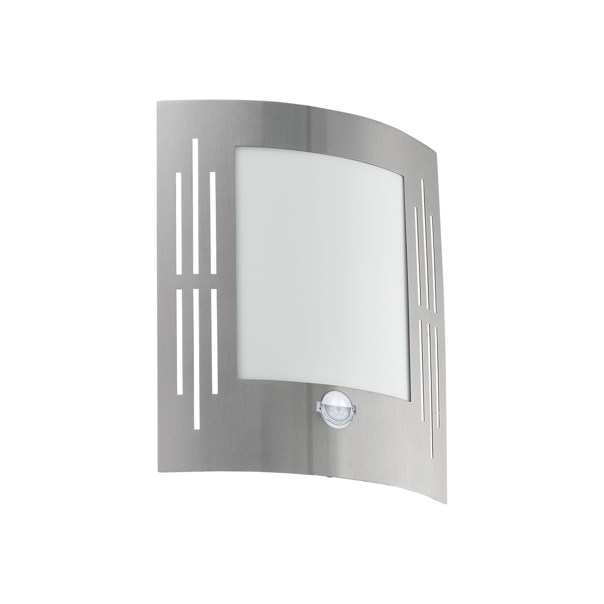Eglo EU CITY Outdoor Wall Light – Stainless Steel, Motion Sensor, E27, IP44 Exterior Lighting