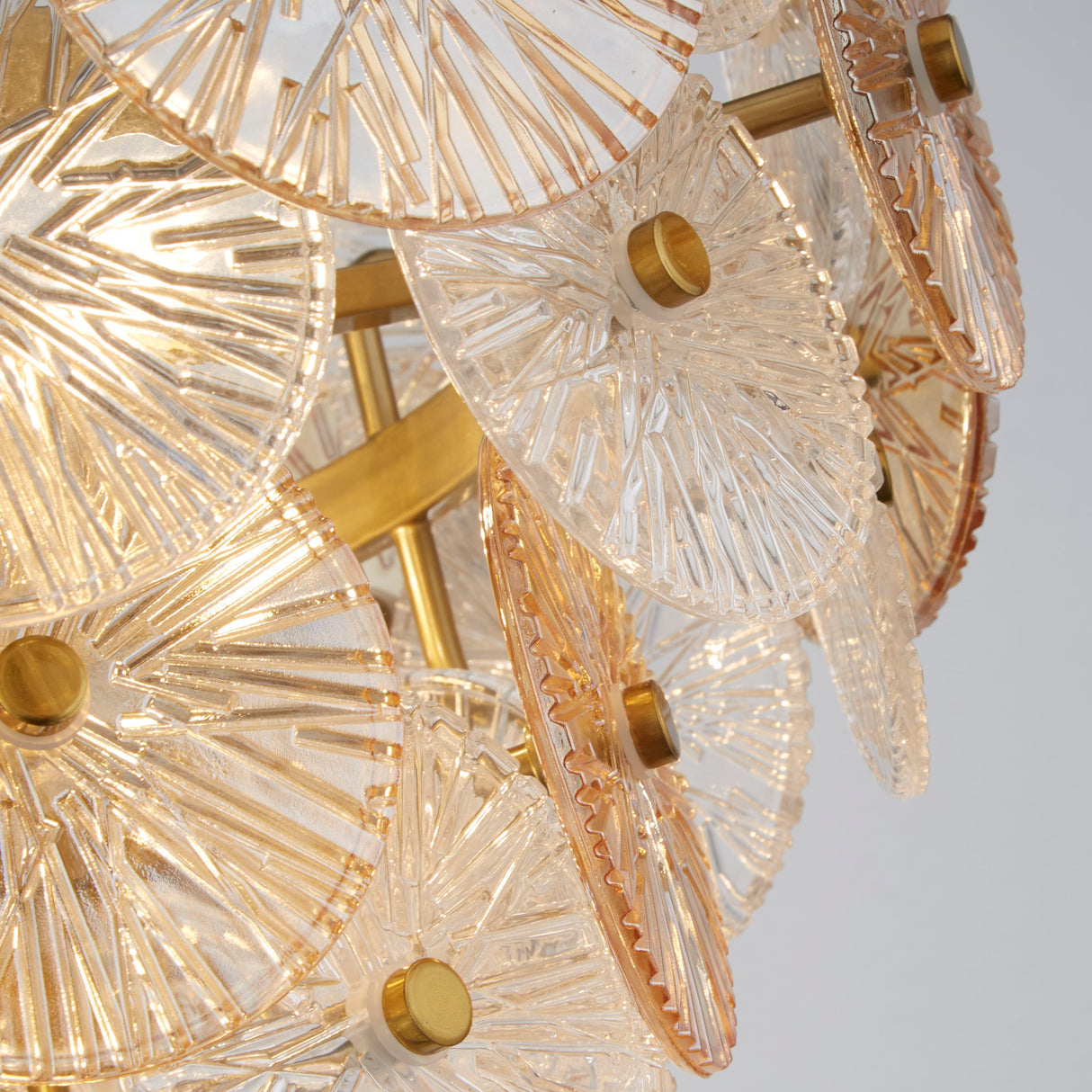 Searchlight Electric Wagon Wheel 5Lt Pendant - Bronze Metal & Clear & Amber Glass 88210-5BZ