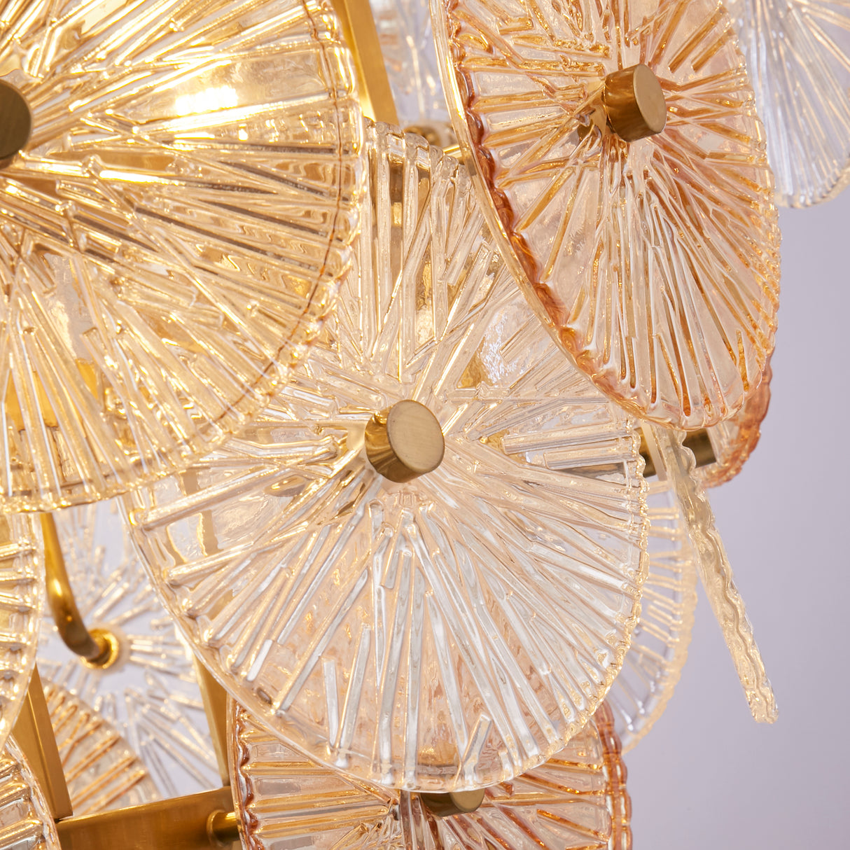Searchlight Electric Wagon Wheel 9Lt Pendant - Bronze Metal, Clear & Amber Glass 88210-9BZ