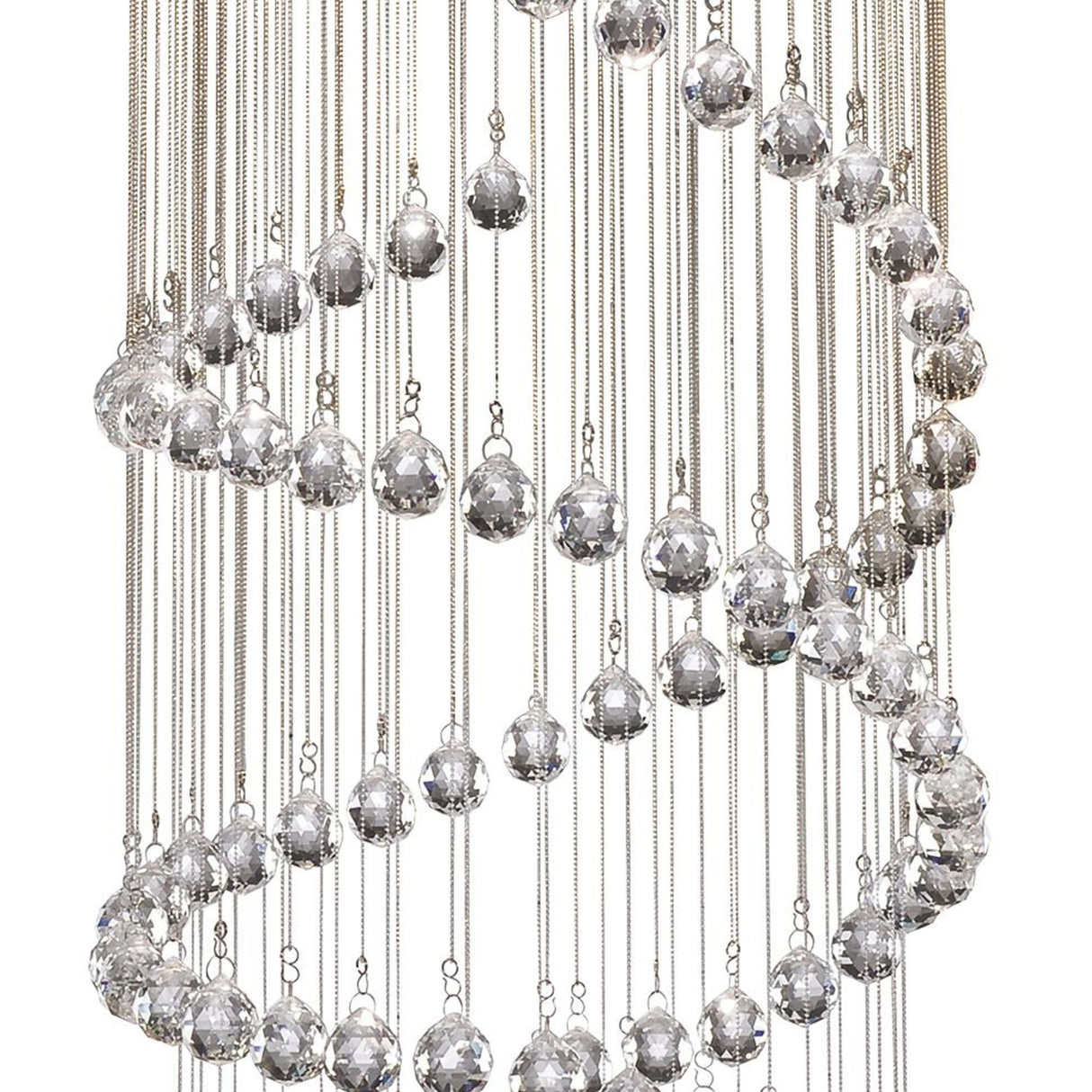 Searchlight Electric Hallway 5Lt Multi-Drop Pendant- Chrome Metal & Clear Crystal 8843CC