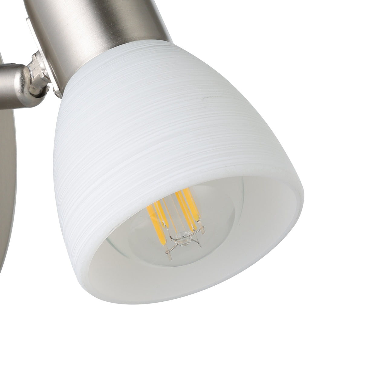 Eglo EU Dakar 1 Satin Nickel Steel & Glass Classic Design Single Spotlight
