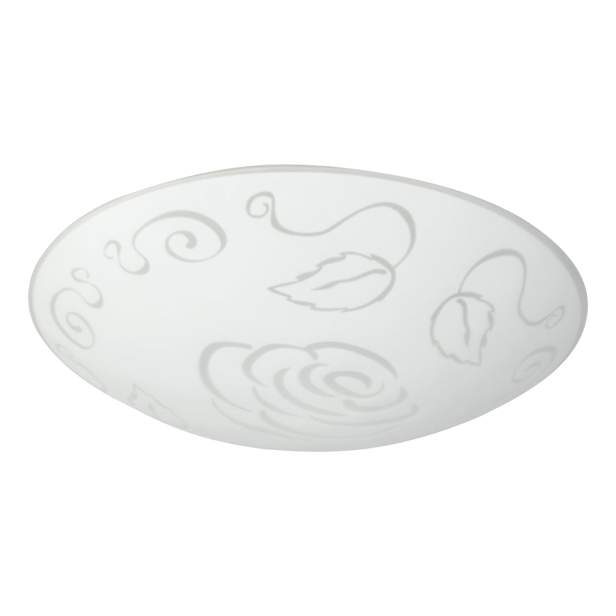 Eglo EU Mars 1 White Steel/Satin Glass Rose Motif Ceiling Light