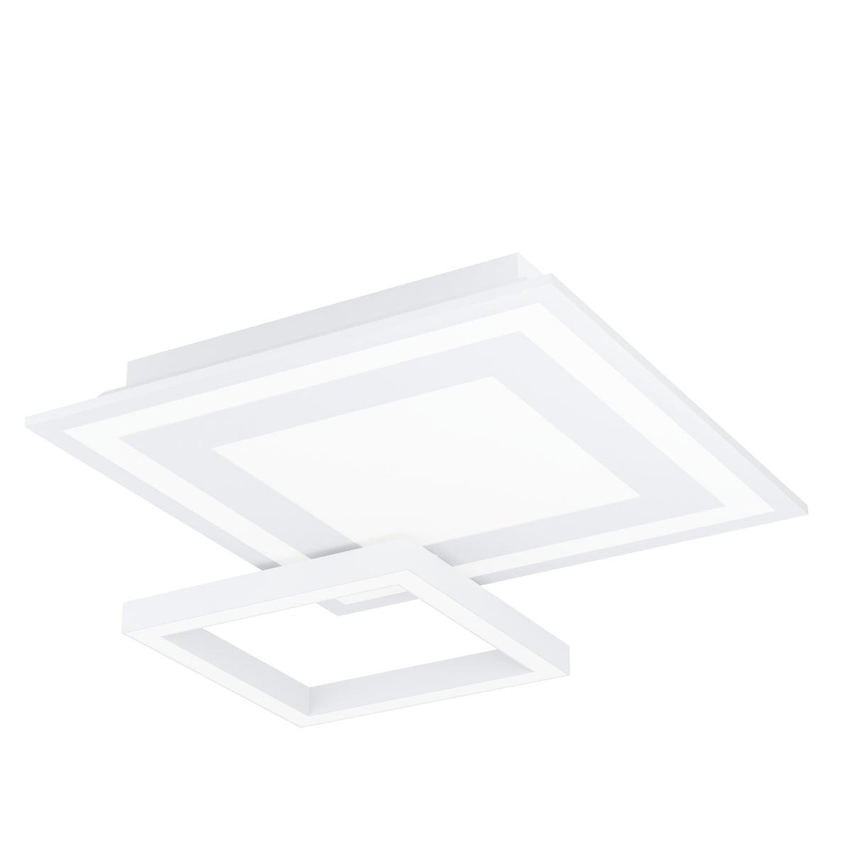 Eglo EU Savatarila-Z Aluminium & Plastic White Modern LED Ceiling Light, 45cm