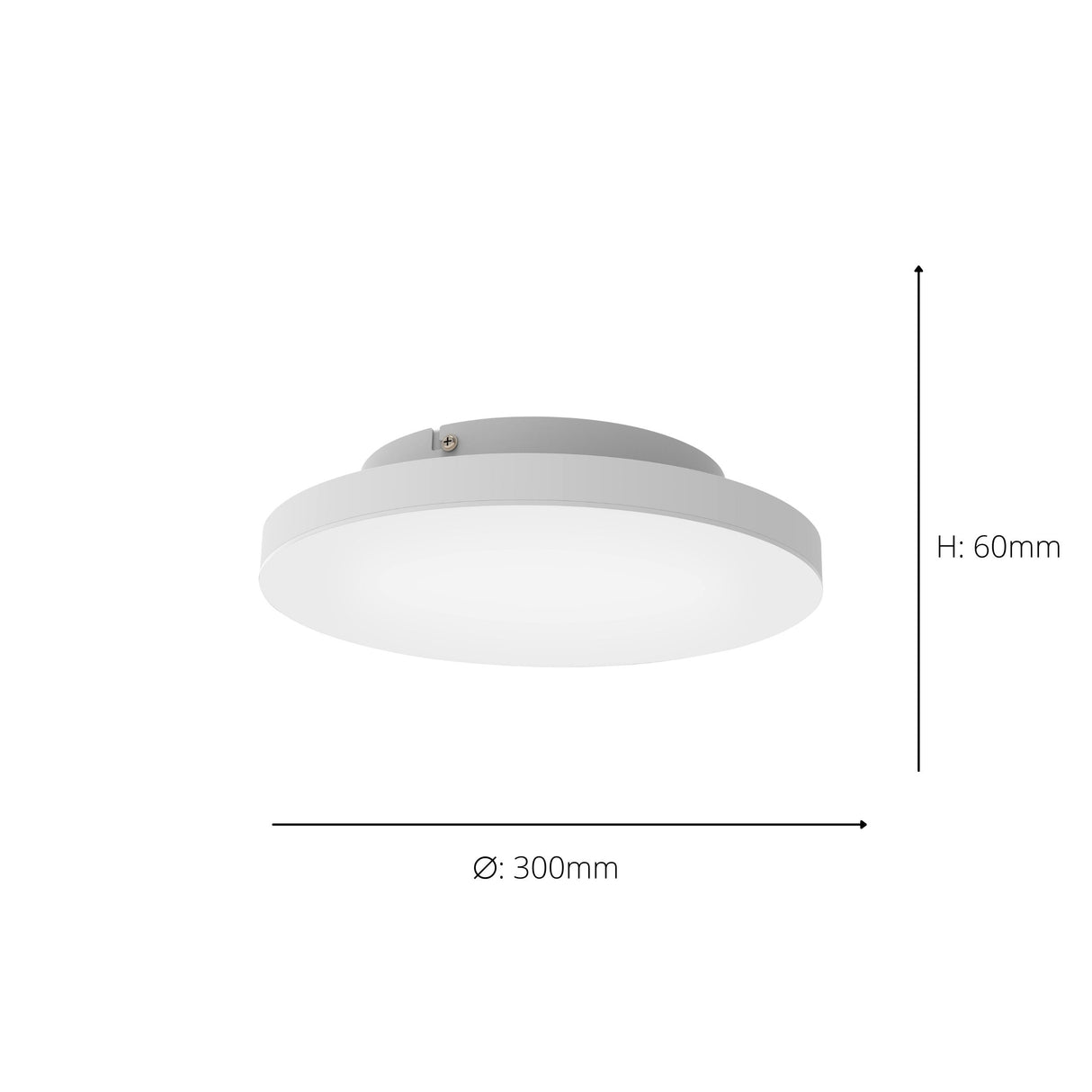 Eglo EU Turcona-Z Steel & Aluminium White LED Smart Control Ceiling Light, 30cm