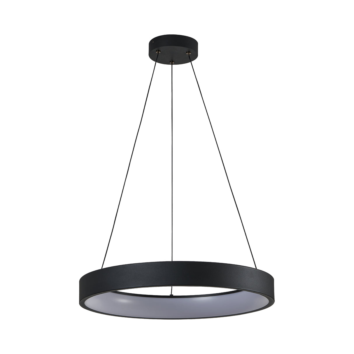 Eglo EU MARGHERA?Z Smart LED Pendant Light – 600mm Black, RGB + Tuneable White, App & Remote Control