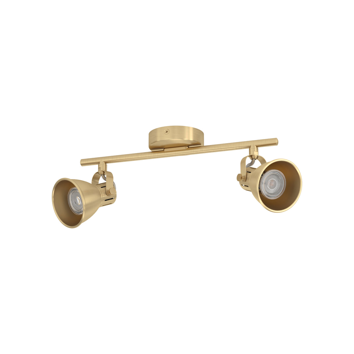Eglo EU Seras 2 Brushed Brass & Gold Steel 2-Light LED Spotlight