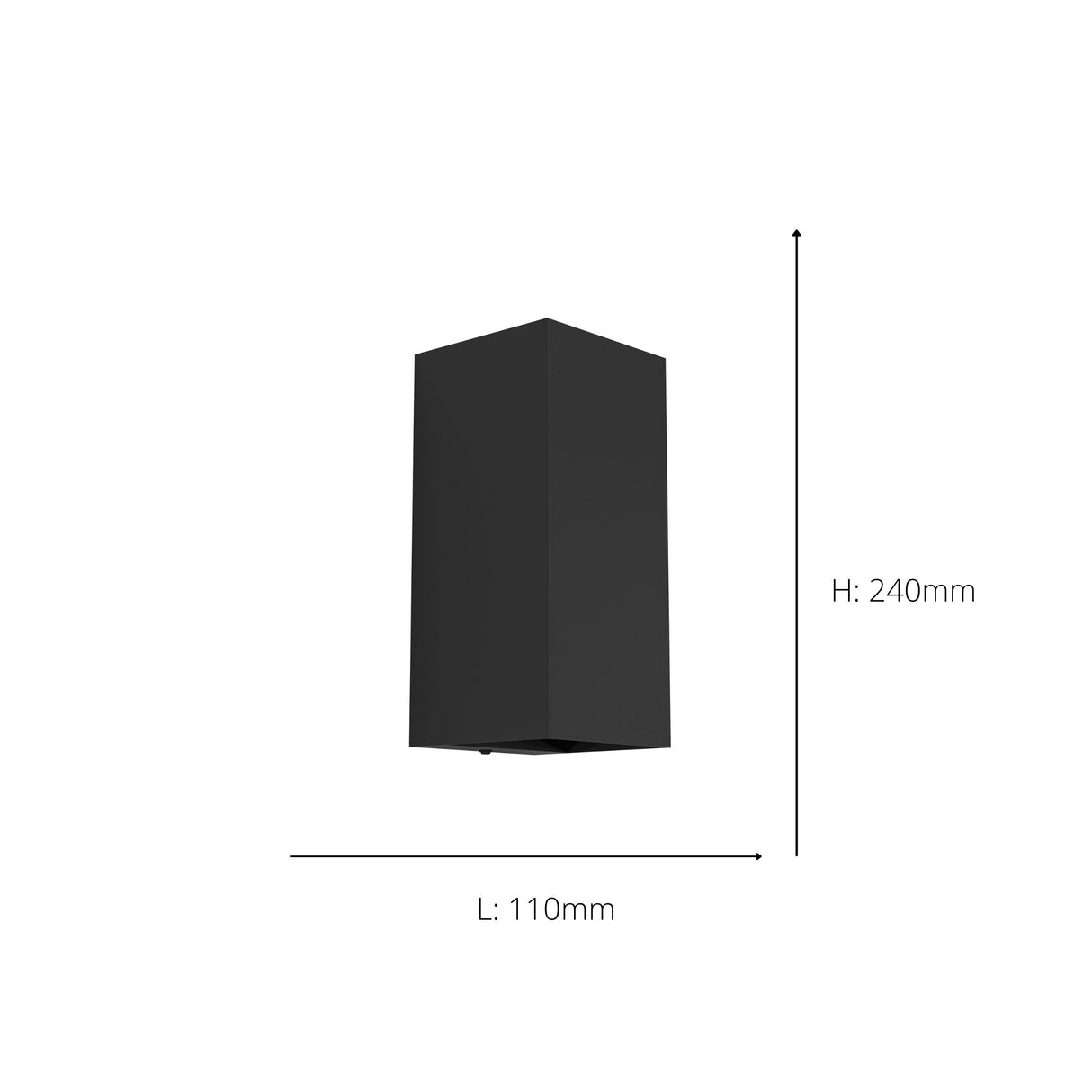 Eglo EU EREMITANA Outdoor Wall Light – Black Zinc?Plated Steel Up & Down Light, GU10 LED, Warm White