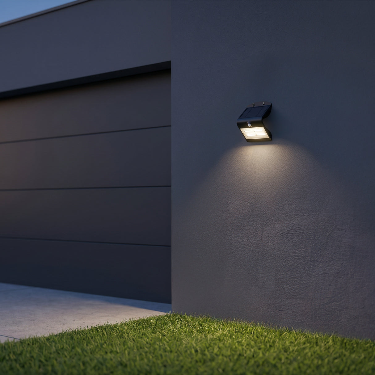 Eglo EU LAMOZZO Solar Wall Light – Black, Motion & Day/Night Sensor, Dual CCT, IP54 Outdoor Lighting