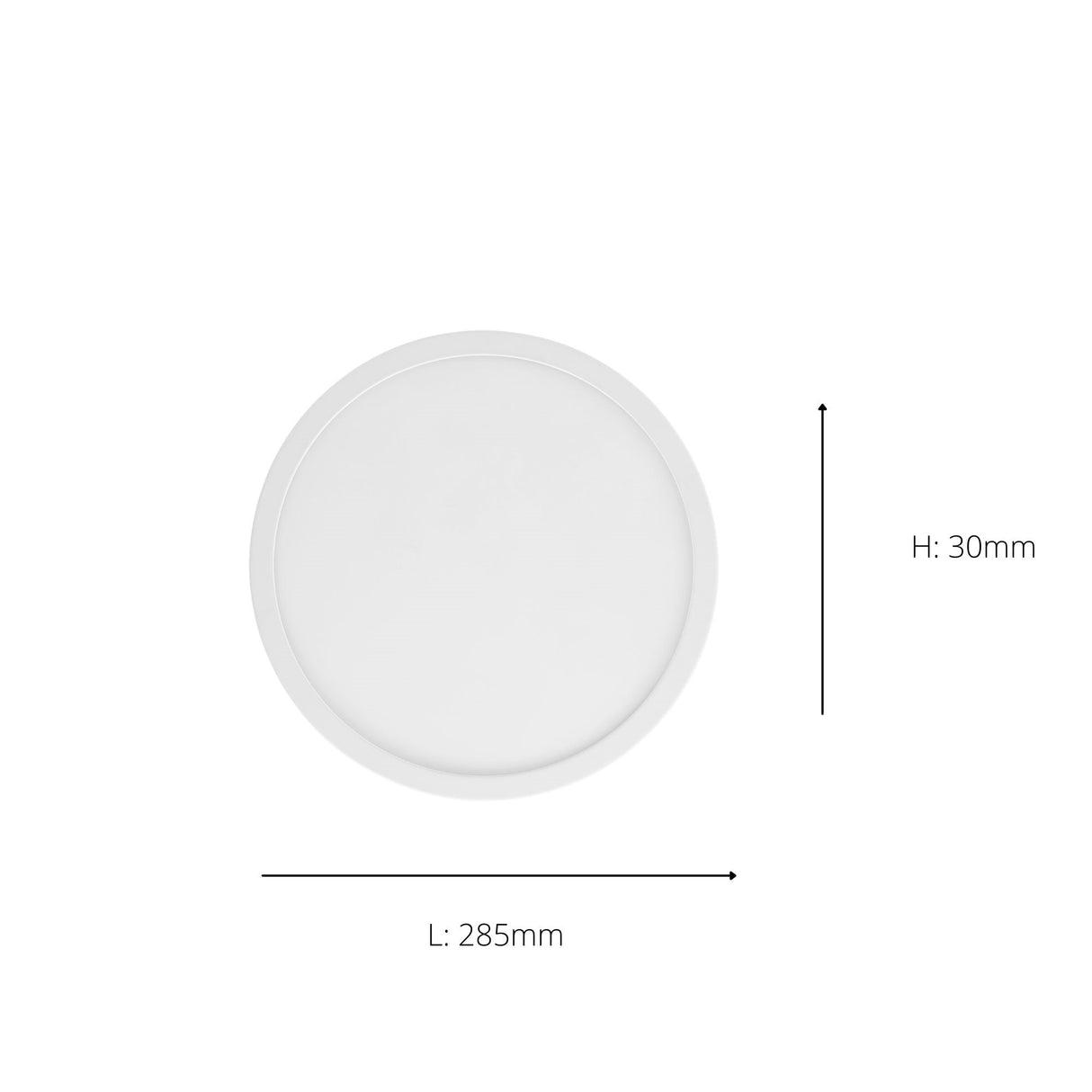 Eglo EU Argolis 2 Outdoor Metal LED Ceiling Light White Minimalist Design (H) 30mm