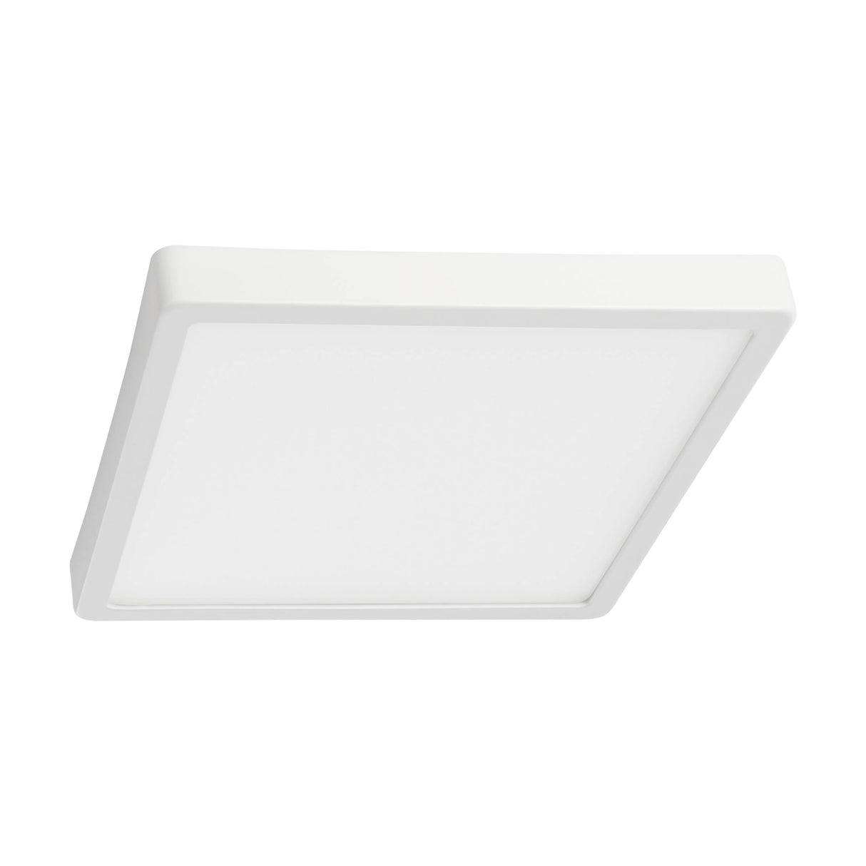 Eglo EU Argolis 2 Outdoor Metal LED Ceiling Light White Square Minimalist Design (H) 30mm