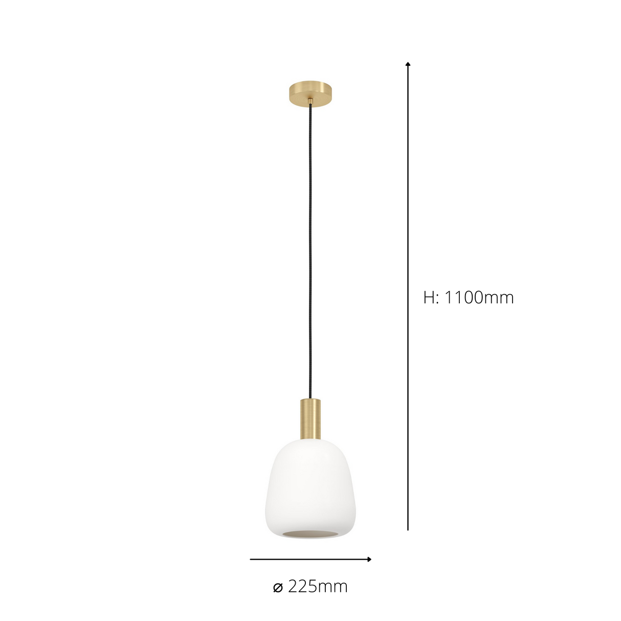 Eglo EU Manzanares White and Gold Pendant Light