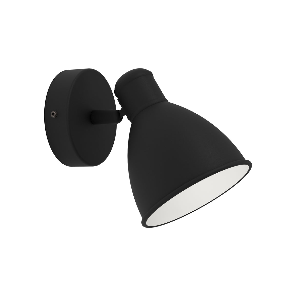 Eglo EU SAN?PERI?1 Wall Light – Black & White Steel, GU10 LED, Warm White, IP44 Indoor Wall Spotlight