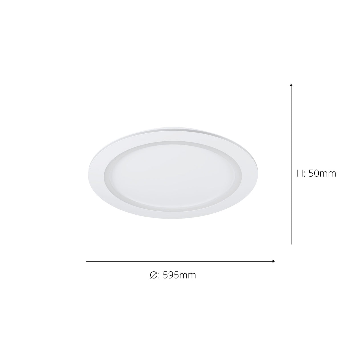 Eglo EU PADROGIANO?Z Smart LED Ceiling Light – 595mm White, RGB + Tuneable White, App & Remote Control