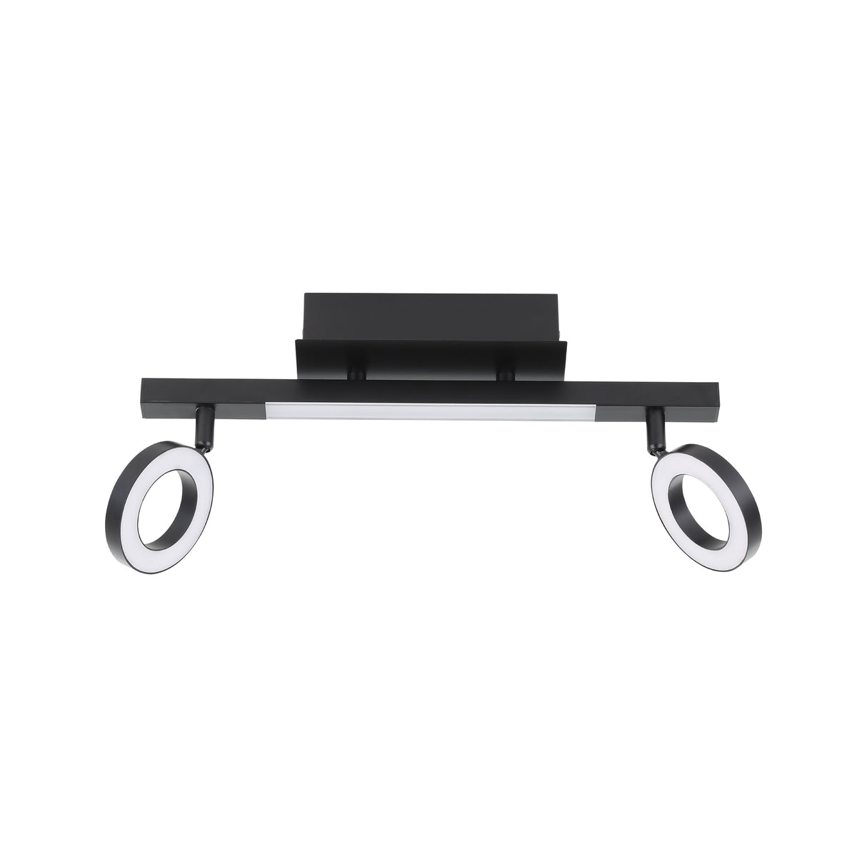 Eglo EU Cardillio 2 Aluminium & Black Steel LED 2-Light Spotlight
