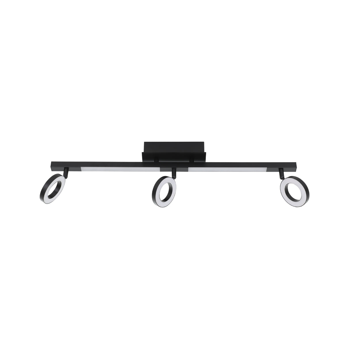 Eglo EU Cardillio 2 Aluminium & Black Steel LED 3-Light Spotlight
