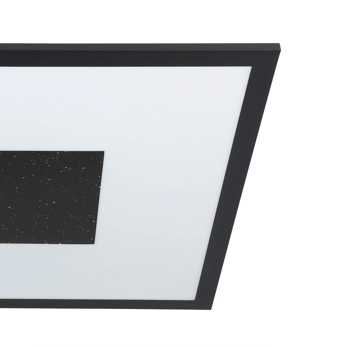 Eglo EU Marmorata LED Ceiling Light Square Black Panel with Night Sky Effect, Warm White 3000K