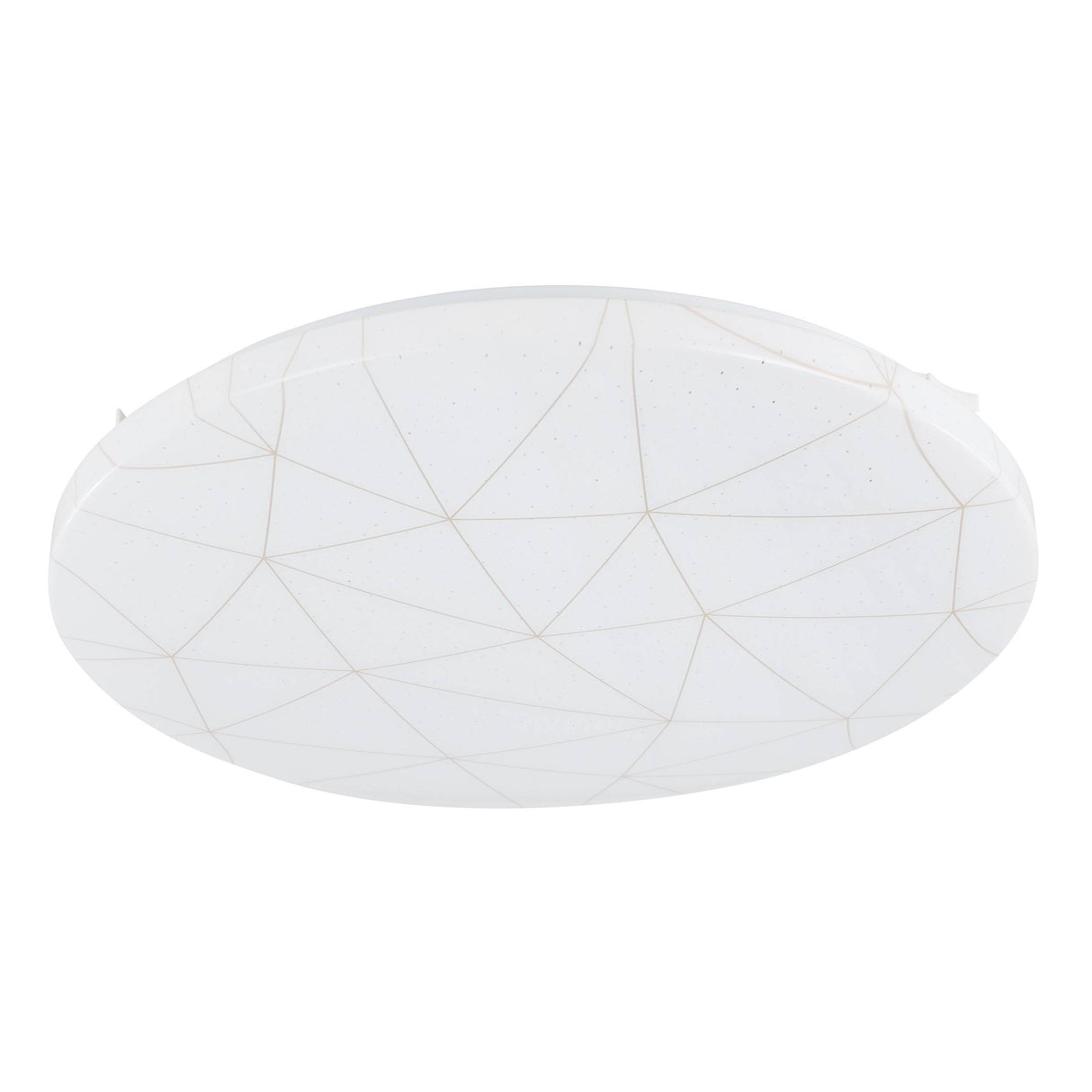 Eglo EU Rende LED Round Flush Ceiling Light With Geometric Motif