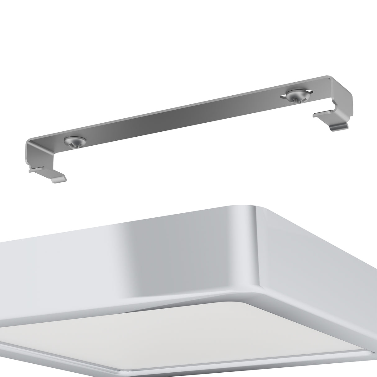 Eglo EU Fueva 5 Chrome LED Square Bathroom Surface-Mounted Ceiling Light, 16cm, 3000K
