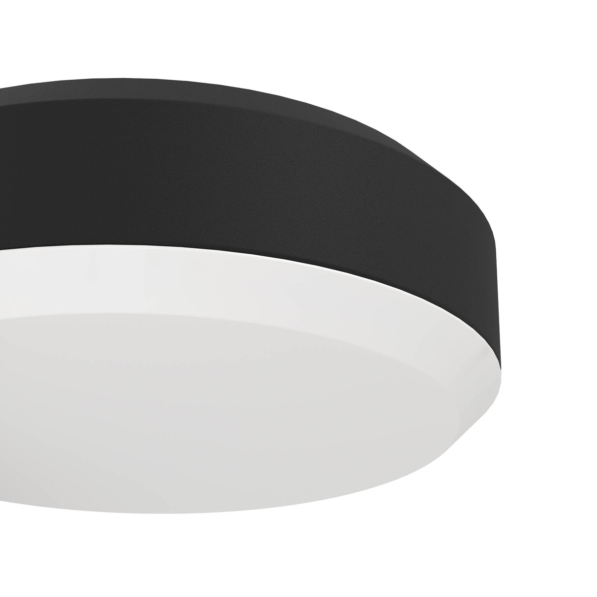 Eglo EU Fornaci LED Outdoor Wall Light Round Black Steel Downlight
