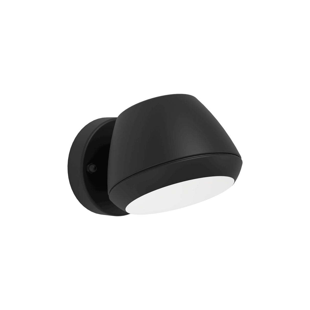 Eglo EU Nivarolo LED Outdoor Wall Light Black Steel with White Diffuser, GU10 Warm White, IP44