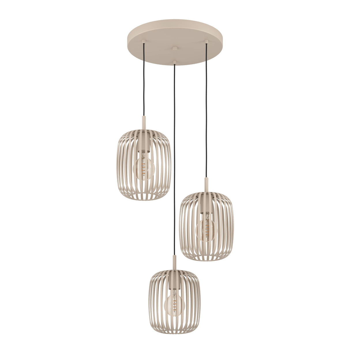 Eglo EU Romazzina Steel Sandy 3-Light Pendant