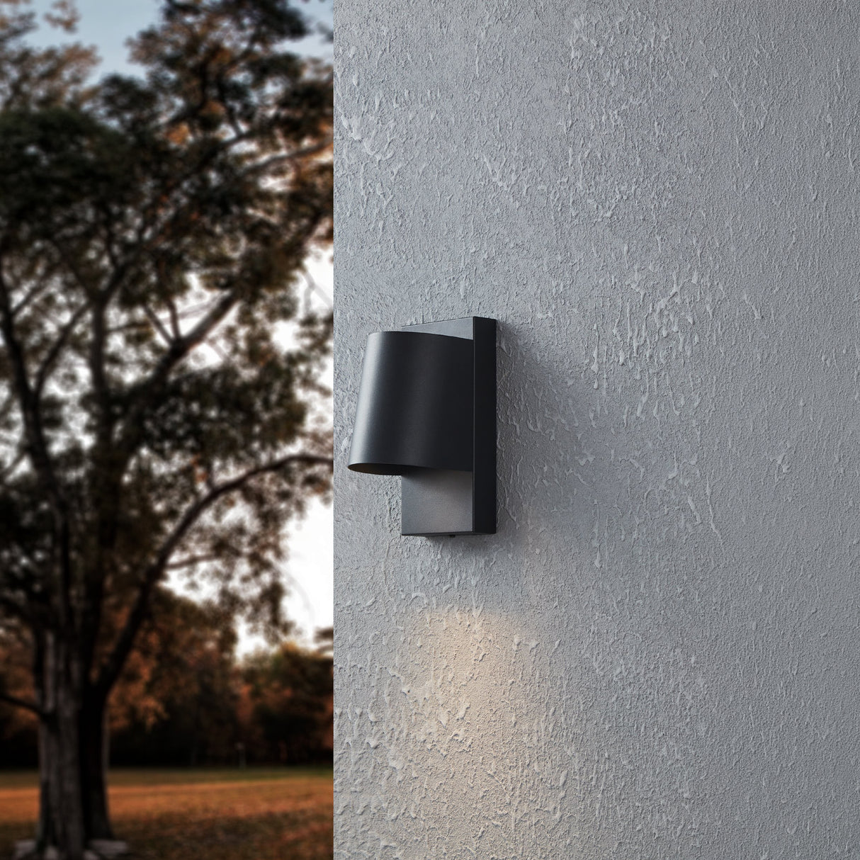 Eglo EU STAGNONE Outdoor Wall Light – Black Aluminium & Steel, Clear Glass, GU10 LED, IP54 Exterior Lighting