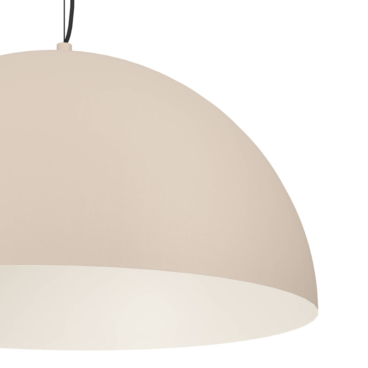 Eglo EU Gaetano 1 Large Sandy & Cream Steel Dome Pendant Light