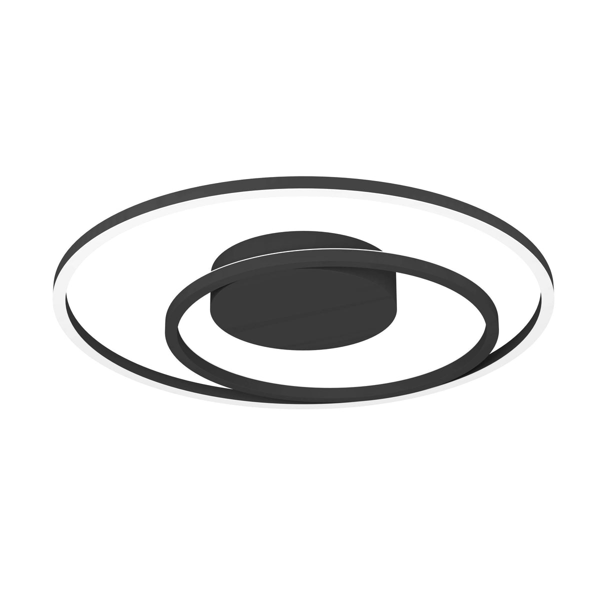 Eglo EU Calagrano-Z Black Aluminium & Steel LED Smart Control Ceiling Light, Circular