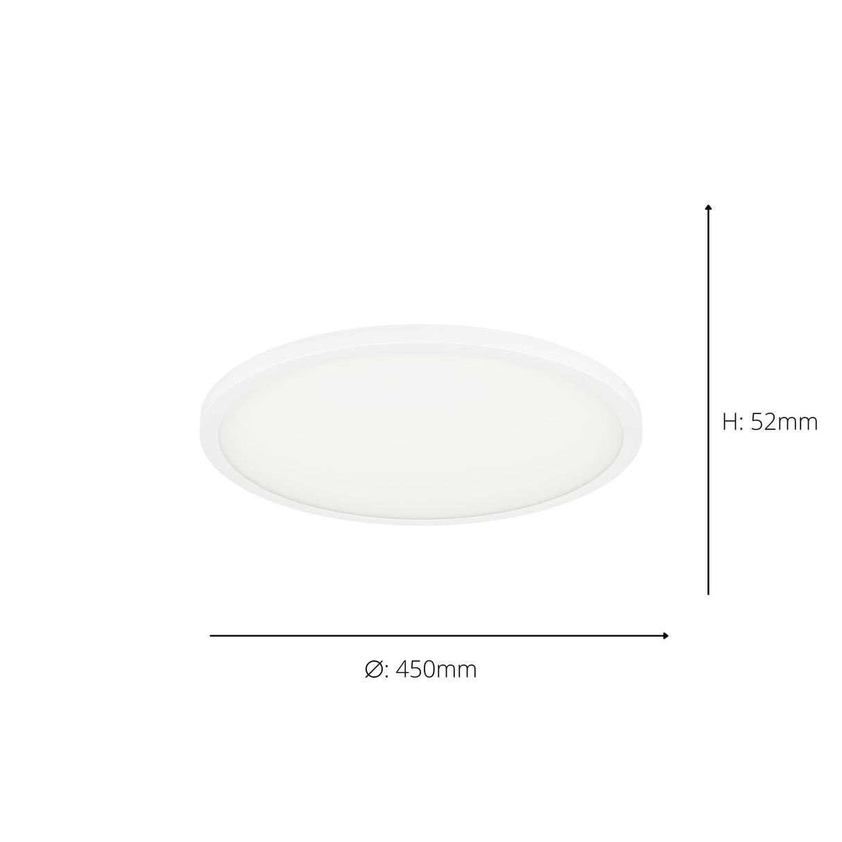 Eglo EU Sarsina-Z White Aluminium & Plastic LED Ceiling Light, 45cm