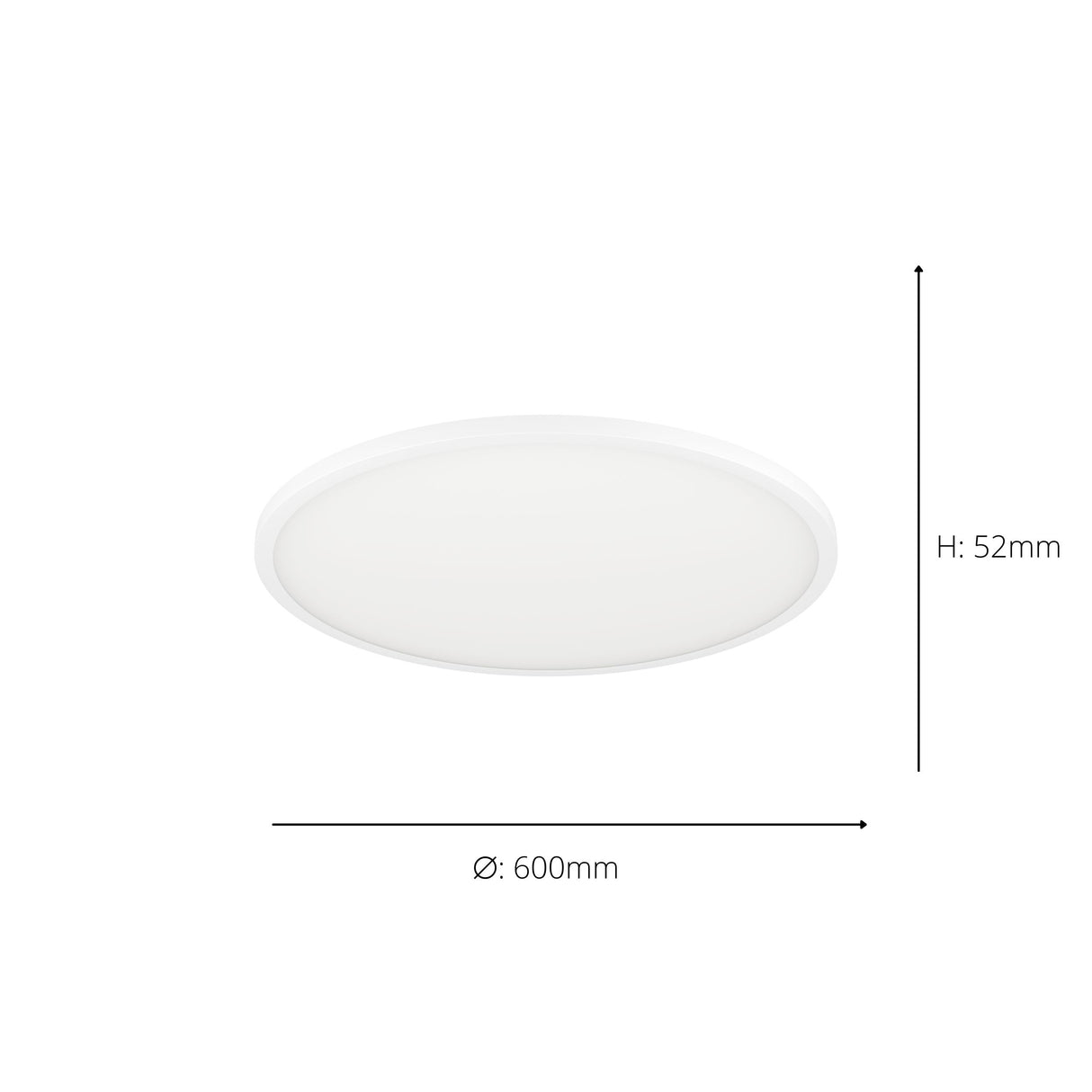Eglo EU Sarsina-Z White Aluminium & Plastic LED Ceiling Light, 60cm