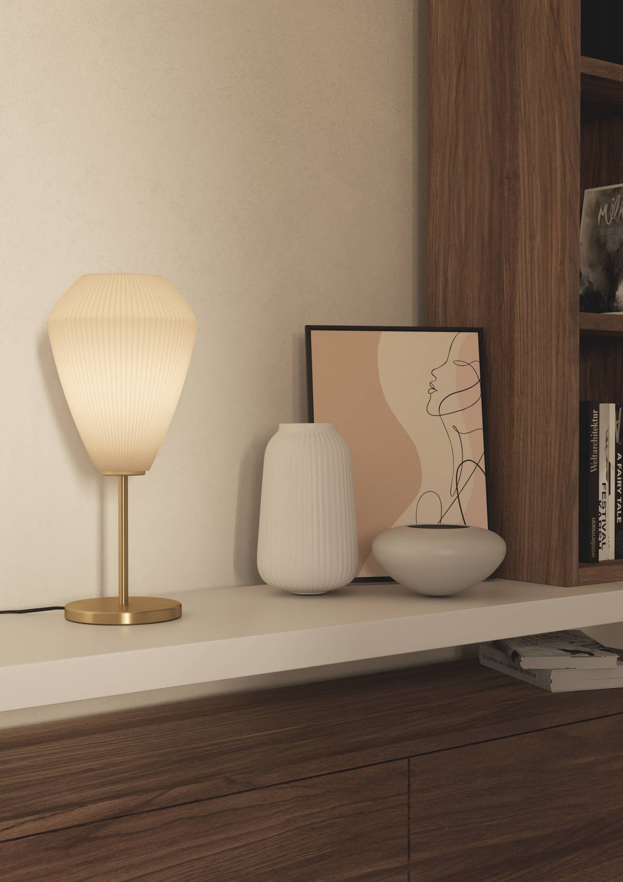 Eglo EU Caprarola Two Toned Sandy Satin Glass Table Lamp
